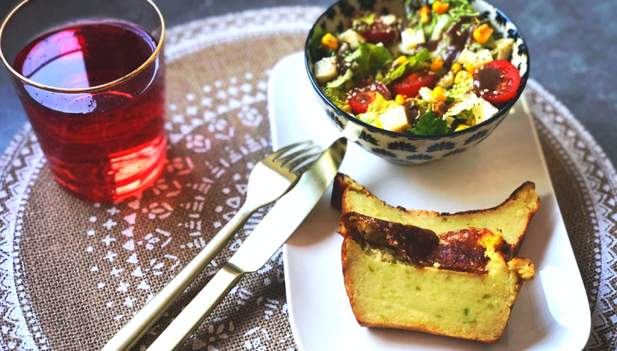 Photo de cake aux courgettes et parmesan
