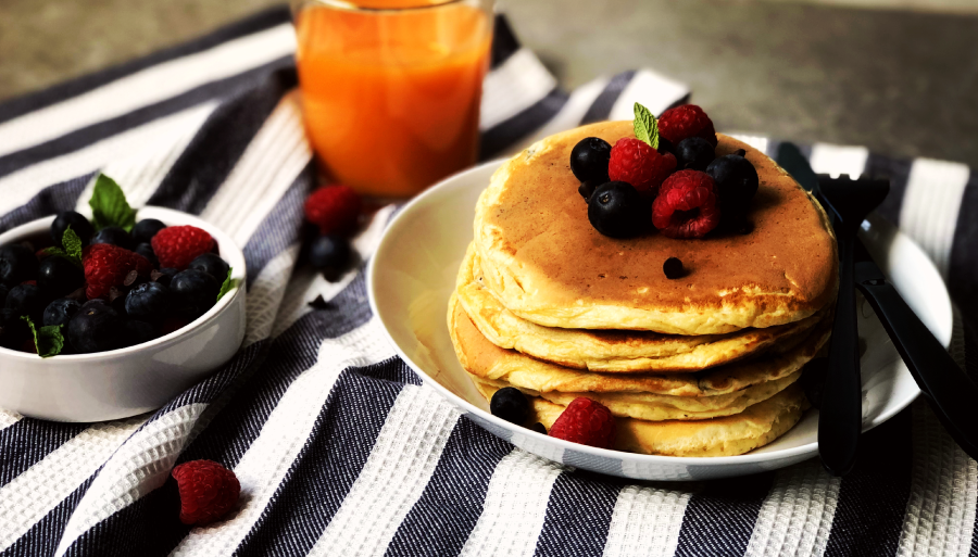Photo de pancakes aux pépites de chocolat