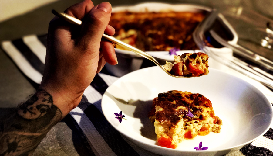 Photo de quiche sans pâte thon & tomates